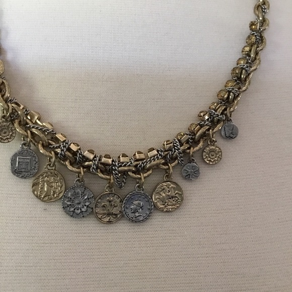 Vintage RJ Graziano Coin Beaded Multi Layered Necklace - Picture 2 of 5